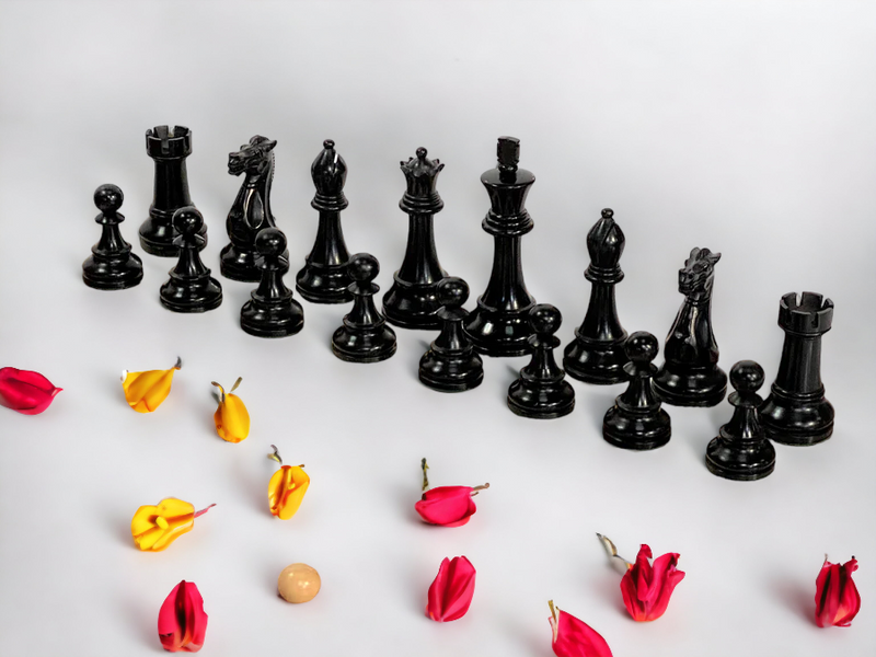 Winchester Staunton Boxwood & Ebonised Chess Pieces - Official Staunton™ 