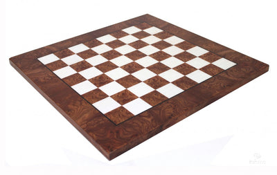 23" Elmwood Briar Luxury Italian 723R Chess Board - Official Staunton™ 