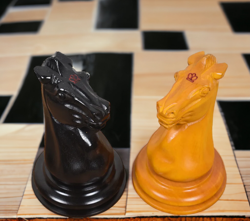 4.4" Leuchars Cooke Antiqued Chess Pieces - Official Staunton™ 