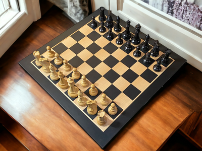 Black Winchester Anegre Chess Set Combination - Official Staunton™ 