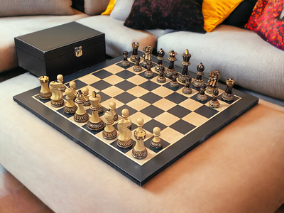 Artistic Parker Anegre Chess Set & PU Box - Official Staunton™ 