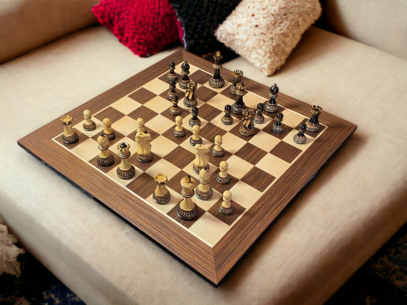 Artistic Parker Chess Pieces 20" Wenge Chessboard and Vinyl Box - Official Staunton™ 