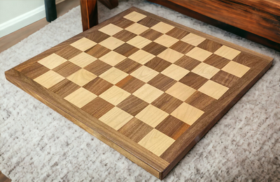 Imperial Boxwood Ebonised Chess Pieces, 20" Acacia Board & Vinyl Box - Official Staunton™ 