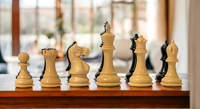 3.5" Black Queens Gambit Supreme Chess Pieces - Official Staunton™ 