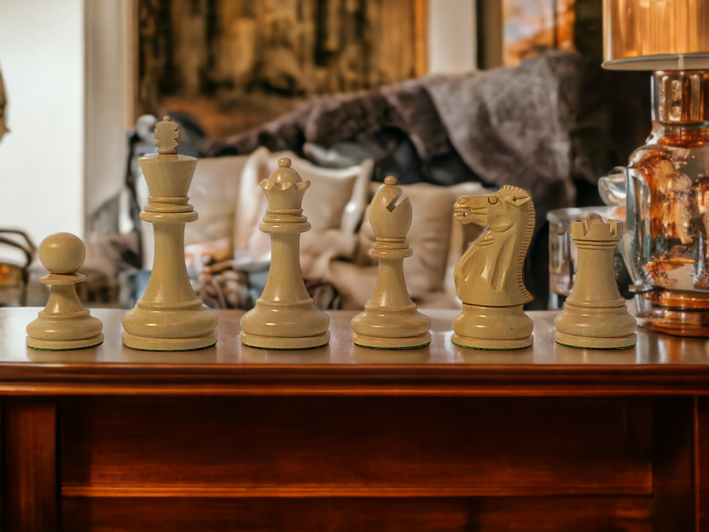 Stallion Acacia Chess Pieces, 19" Mahogany Chess Board & Mahogany Box - Official Staunton™ 