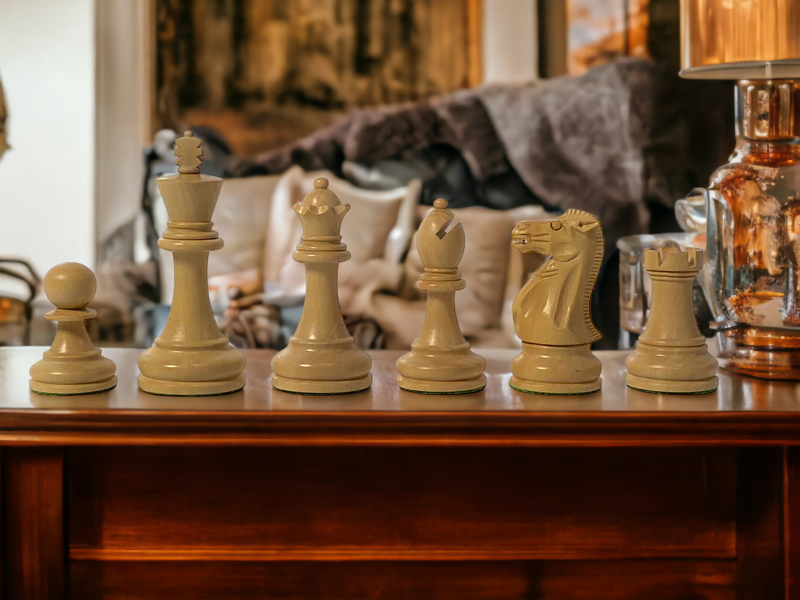 Stallion Acacia Chess Pieces, Mahogany Chess Board & Mahogany Box - Official Staunton™ 