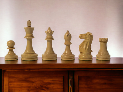 Stallion Black Chess Pieces, 19" Mahogany Chess Board & Mahogany Box - Official Staunton™ 