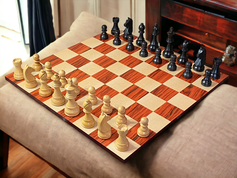 3.75" Ebonised Classic Redwood Style Contemporary Board & Vinyl Box - Official Staunton™ 