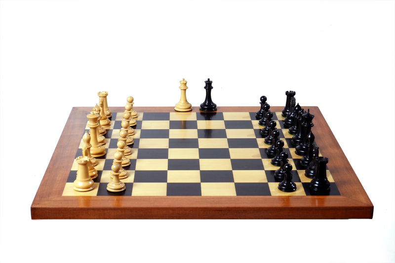 1850 London Boxwood and Ebony 3.5 Inch Replica Chessmen - Official Staunton™ 