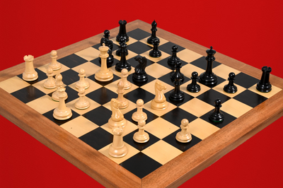 1850 London Boxwood and Ebony 3.5 Inch Replica Chessmen - Official Staunton™ 