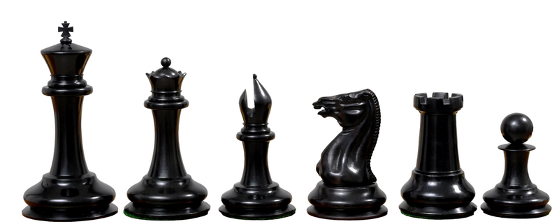 1850 London Boxwood and Ebony 3.5 Inch Replica Chessmen - Official Staunton™ 