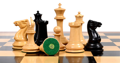 1850 London Boxwood and Ebony 3.5 Inch Replica Chessmen - Official Staunton™ 