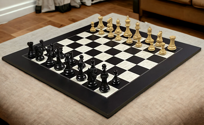 Queens Gambit Anegre Birdseye Deluxe Chess Set & Vinyl Box - Official Staunton™ 