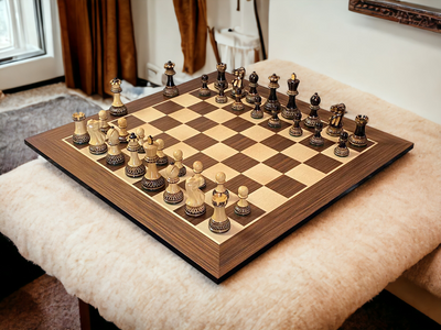 Artistic Parker Chess Pieces 20" Wenge Chessboard and Vinyl Box - Official Staunton™ 