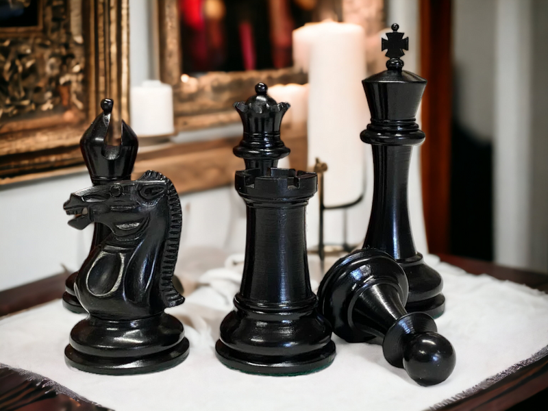 Paulsen Antique Chess Pieces & Mahogany Box - Official Staunton™ 