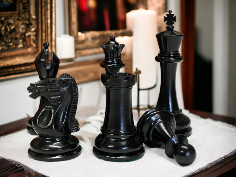 1853 Paulsen Antique Chess Pieces & Mahogany Box - Official Staunton™ 