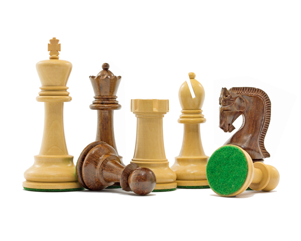Acacia and boxwood Leningrad chess pieces group