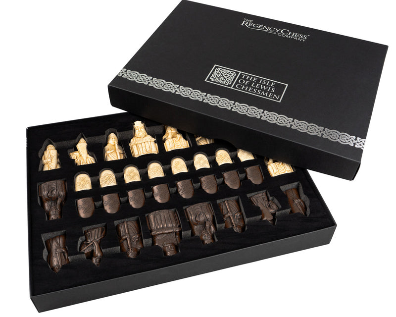 The Isle Of Lewis Teak Italian Walnut Prestige Chess Set - Official Staunton™ 