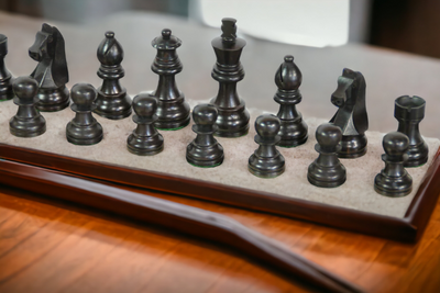3 Inch Club Classic Ebonised Chess Pieces - Official Staunton™ 