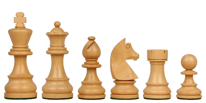 15" Mahogany Drawer Chess Set with Classic Black Chess Pieces - Official Staunton™ 