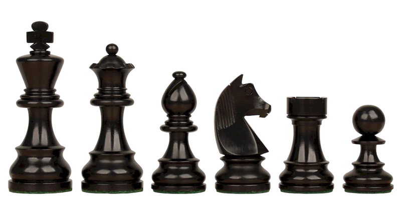 3 Inch Club Classic Ebonised Chess Pieces - Official Staunton™ 