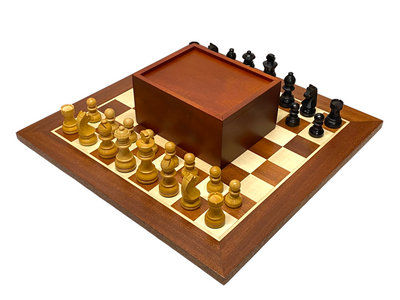 15.75” Classic Ebonised Mahogany Chess Set & Box - Official Staunton™ 