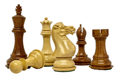 4" Collectors Series Acacia & Boxwood Chess Pieces - Official Staunton™ 