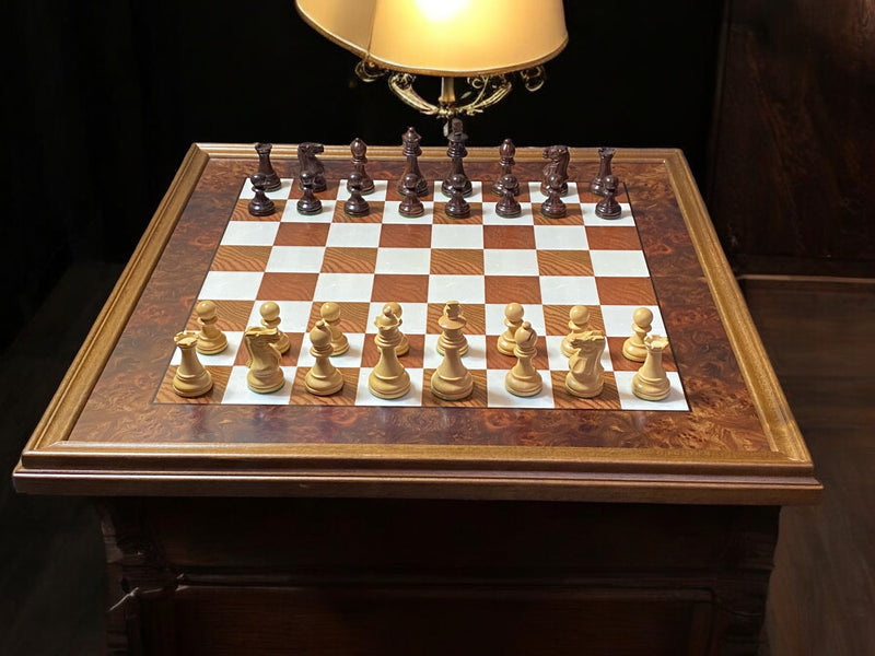 Italian Framed Elm and Briarwood Spirit Chess Set - Official Staunton™ 