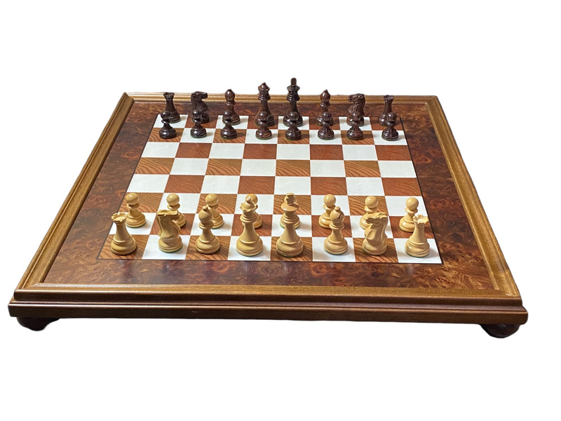 Italian Framed Elm and Briarwood Spirit Chess Set - Official Staunton™ 