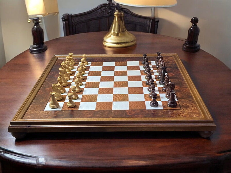 Italian Framed Elm and Briarwood Spirit Chess Set - Official Staunton™ 