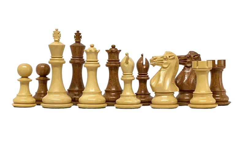 4" Collectors Series Acacia & Boxwood Chess Pieces - Official Staunton™ 