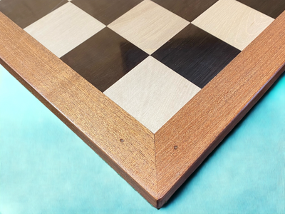 23” Hand Made Solid Acacia, Boxwood and Ebony Chess Board - Official Staunton™ 