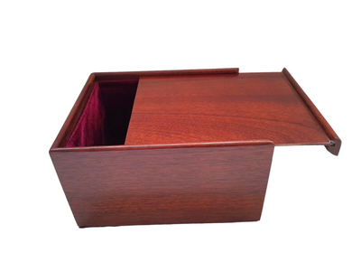 Small Mahogany Slide Lid Chess Box - UK Made - Official Staunton™ 