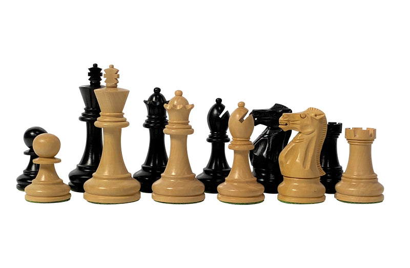 Stallion Black Chess Pieces, 19" Mahogany Chess Board & Mahogany Box - Official Staunton™ 