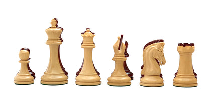 3.75" Tristan Imperial Padauk Chess Pieces - Official Staunton™ 