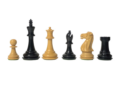 Old English Black Pieces, 20" Standard Anegre Chessboard & Vinyl Box - Official Staunton™ 