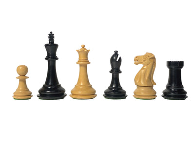3.75" Old English Ebonised Chess Pieces - Official Staunton™ 