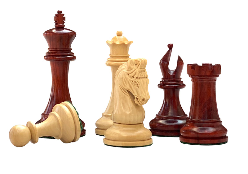 Tristan Imperial Redwood Chess Pieces, 20" Anegre Chessboard & Vinyl Box - Official Staunton™ 