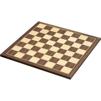 19" Spanish Walnut & Maple Chess Board - Official Staunton™ 