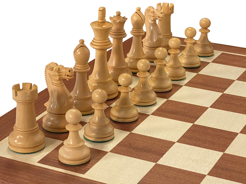 Black Winchester Staunton Mahogany Chess Set & Box - Official Staunton™ 