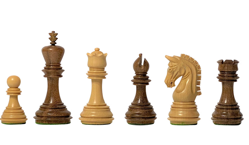 3.75" Imperial Acacia Boxwood Chess Pieces - Official Staunton™ 