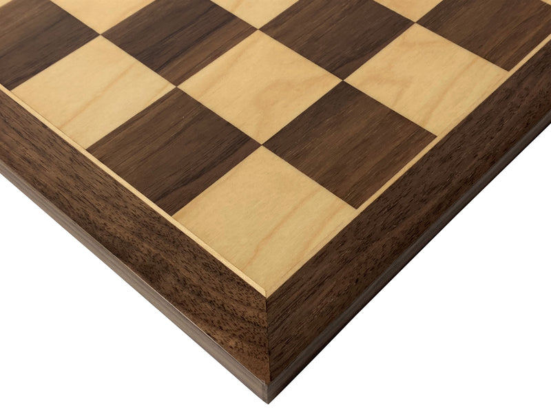 3.5" Stallion Black Chessmen 19" Walnut Chess Board & Vinyl Box - Official Staunton™ 