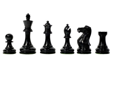 Stallion Black Chess Pieces, 19" Mahogany Chess Board & Mahogany Box - Official Staunton™ 