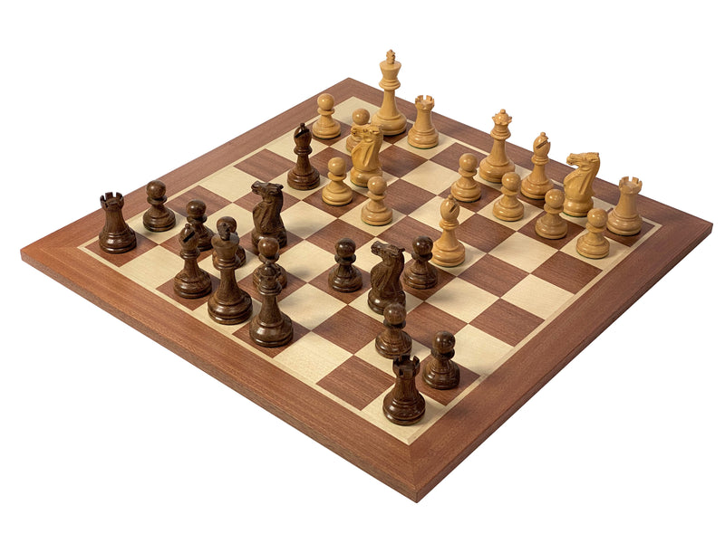 Stallion Acacia Chess Pieces, Mahogany Chess Board & Mahogany Box - Official Staunton™ 