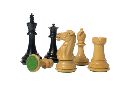 3.75" Old English Ebonised Chess Pieces - Official Staunton™ 