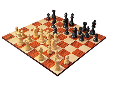 3.75" Ebonised Classic Redwood Style Contemporary Board & Vinyl Box - Official Staunton™ 