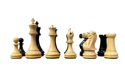 Collector Series Black and Boxwood Chess Pieces - Official Staunton™ 