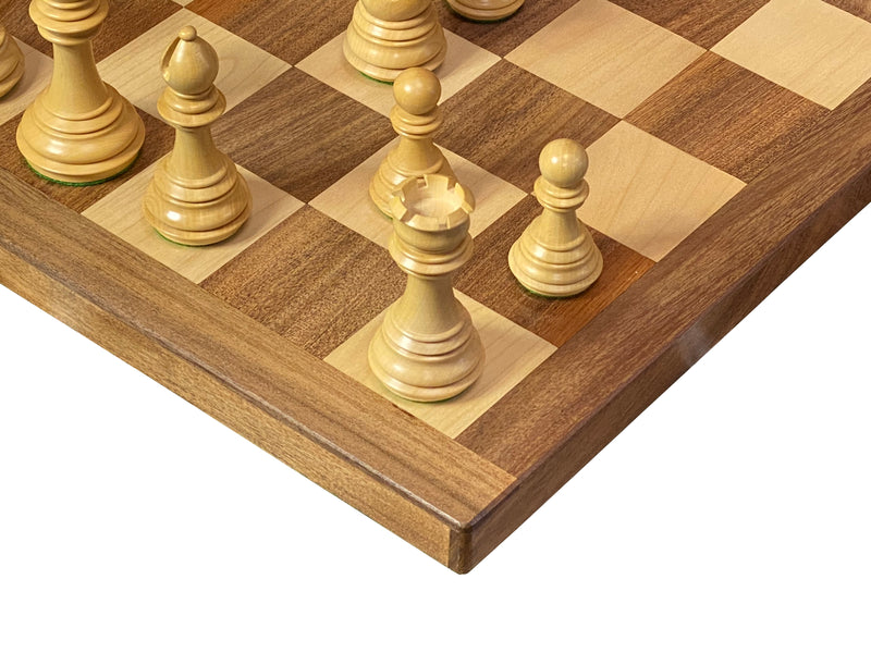 Imperial Acacia Chess Pieces, 20" Solid Wood Board, Mahogany Box - Official Staunton™ 