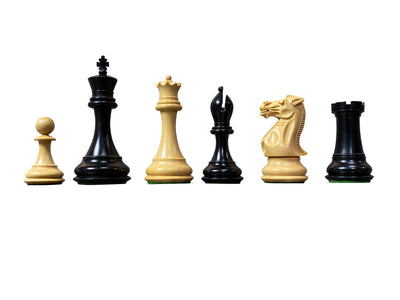 Collector Series Black and Boxwood Chess Pieces - Official Staunton™ 