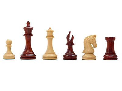 3.75" Tristan Imperial Padauk Chess Pieces - Official Staunton™ 